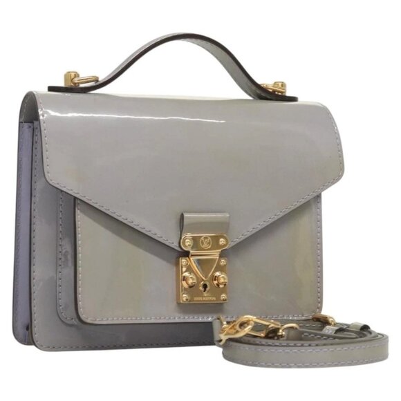 LOUIS VUITTON Vernis Monceau BB Hand Bag 2way Lila M90112 LV Auth 120203 - Picture 1 of 16